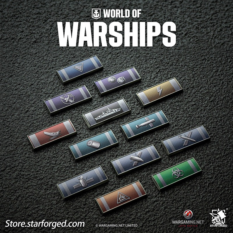 (STARFORGED) World of Warships Commendation Ribbon Game Damage Tokens Fridge Magnets & Pin Brooch -  Flood-1754139221-3A6cu.jpg